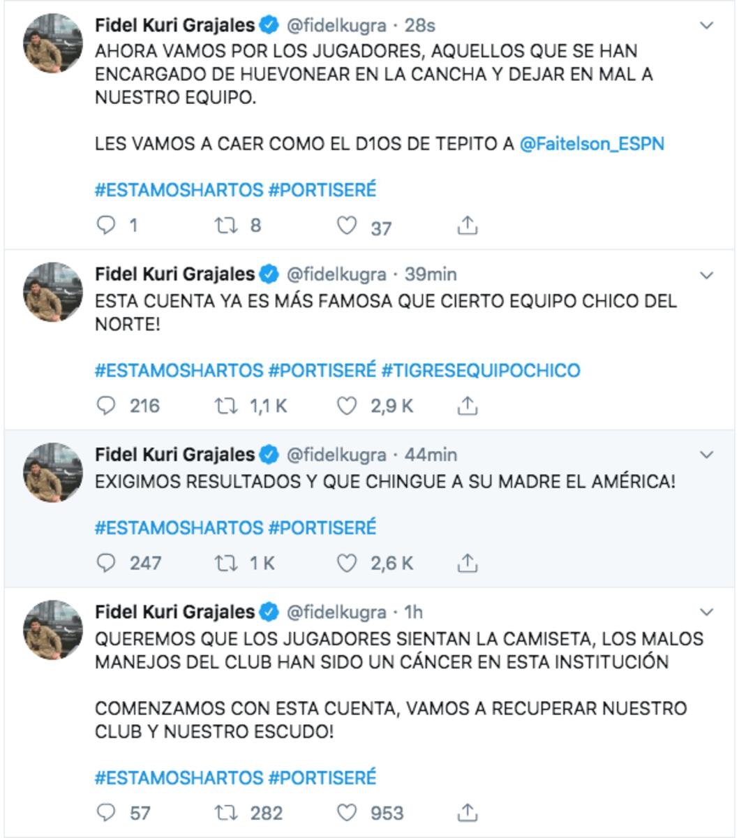 Le hackearon la cuenta de Twitter a Fidel Kuri y hasta del AmÃ©rica se acordaron