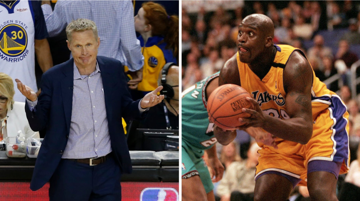 Steve Kerr responds to old Shaq clip about kissing feet with cheese
