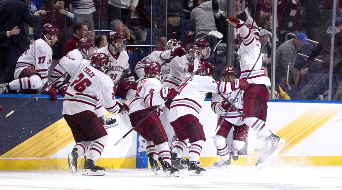 Frozen Four UMass tops Denver in OT, advances to final Sports