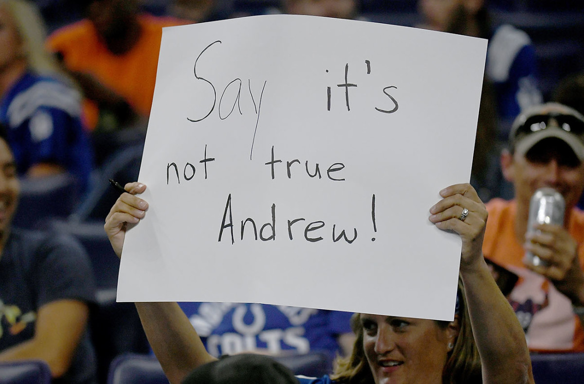 Luck's retirement caught the home fans off-guard.