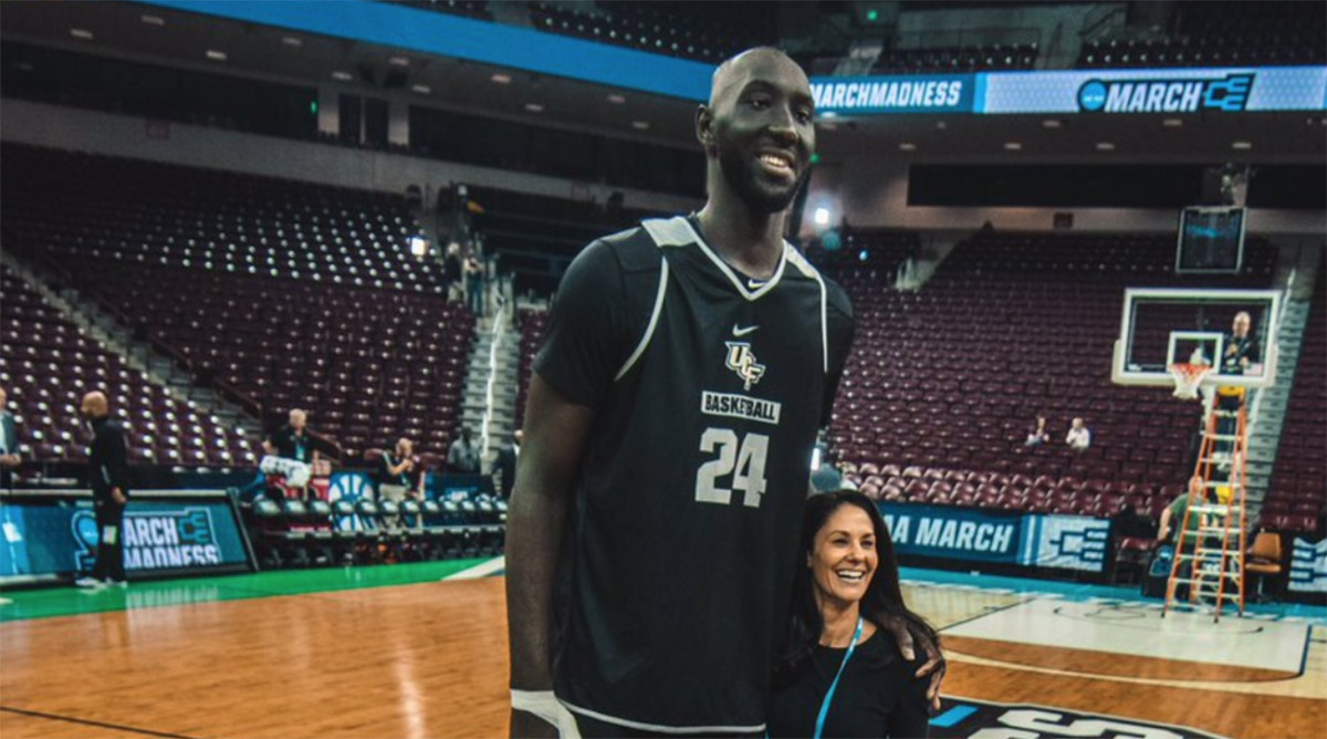 Tacko Fall height: 7'6" star towers over Tracy Wolfson in crazy photo