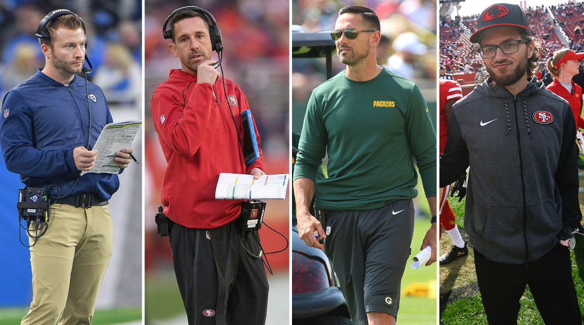 Left to right: McVay and Kyle Shanahan have established themselves as head coaches in the NFC West, while Matt LaFleur is the new guy in Green Bay and McDaniel serves as one of Shanahan's co-offensive coordinators.