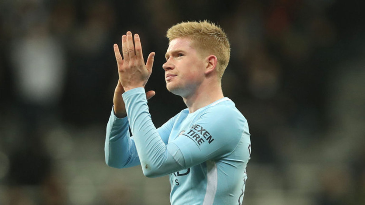 De Bruyne has eight goals in 32 games in all competitions for City this campaign