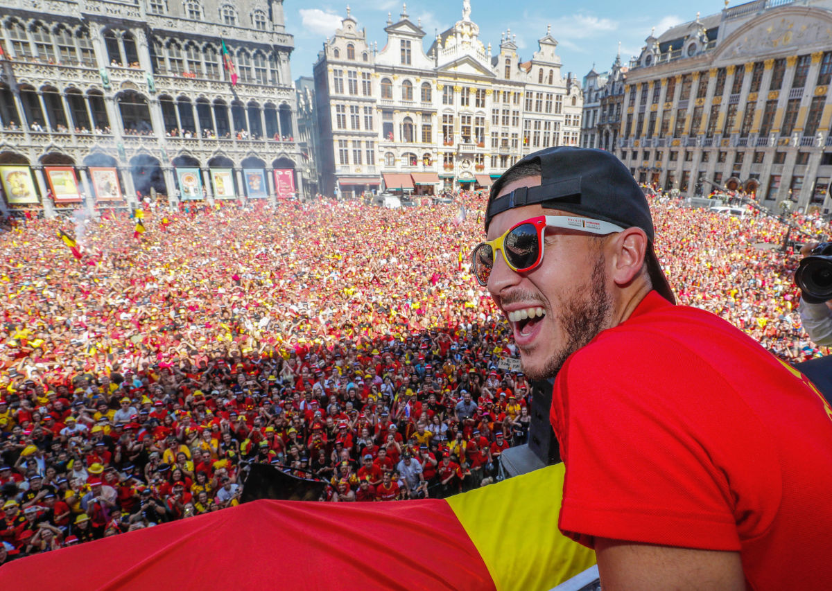 Red Devils Parade In Brussels After Returning From World Cup Russia
