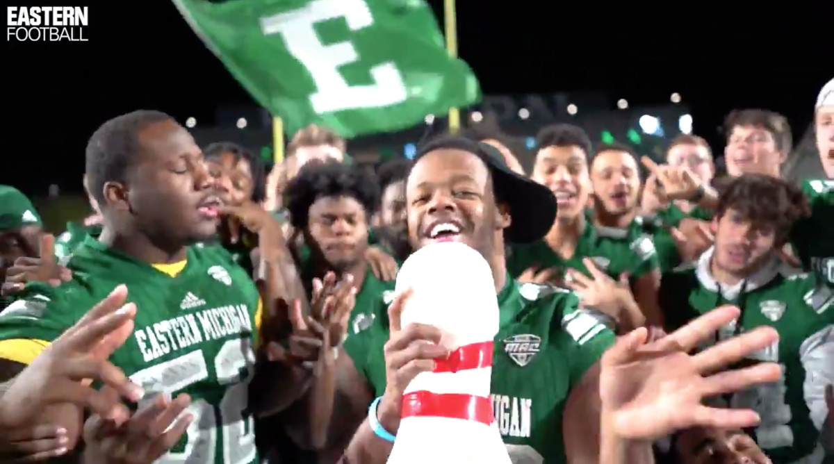 Eastern Michigan bowl selection video Eagles ask for postseason
