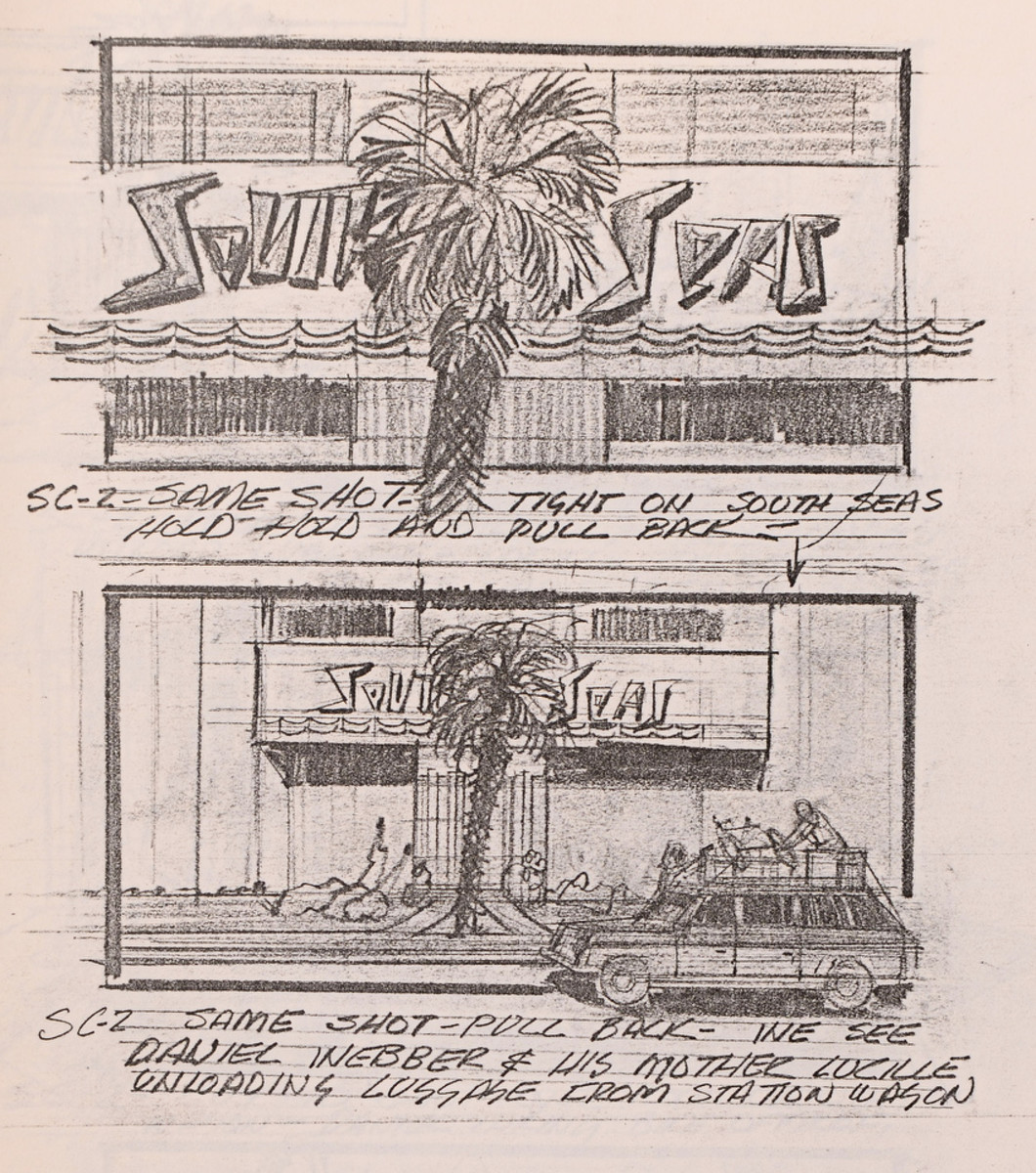 Storyboard: South Seas scene in Los Angeles.