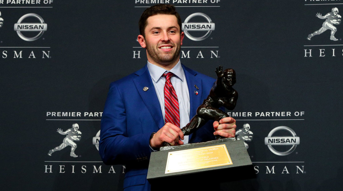 Who won the Heisman Trophy last year? 2017 winner, school Sports