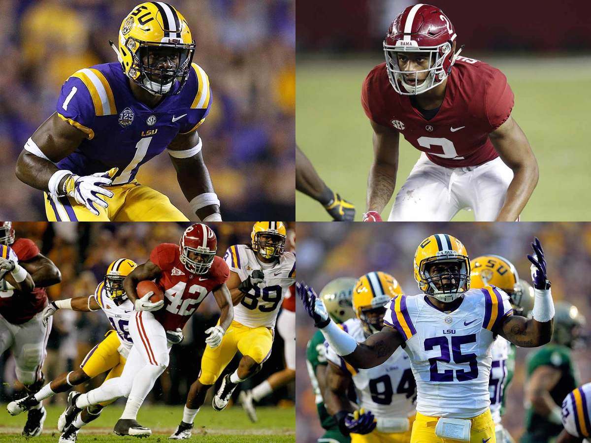 Alabama and LSU can both claim key head-to-head recruiting victories this decade, from LSU landing Kelvin Joseph and Alabama signing Patrick Surtain Jr. in the 2018 cycle (top) to Eddie Lacy and Kwon Alexander (bottom) crossing state lines within the last 10 years.