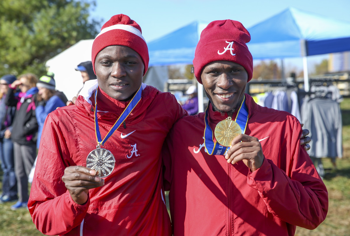Cross Country's Vincent Kiprop, right, and Gilbert Kigen finished 1-2 at the 2019 SEC Championships.