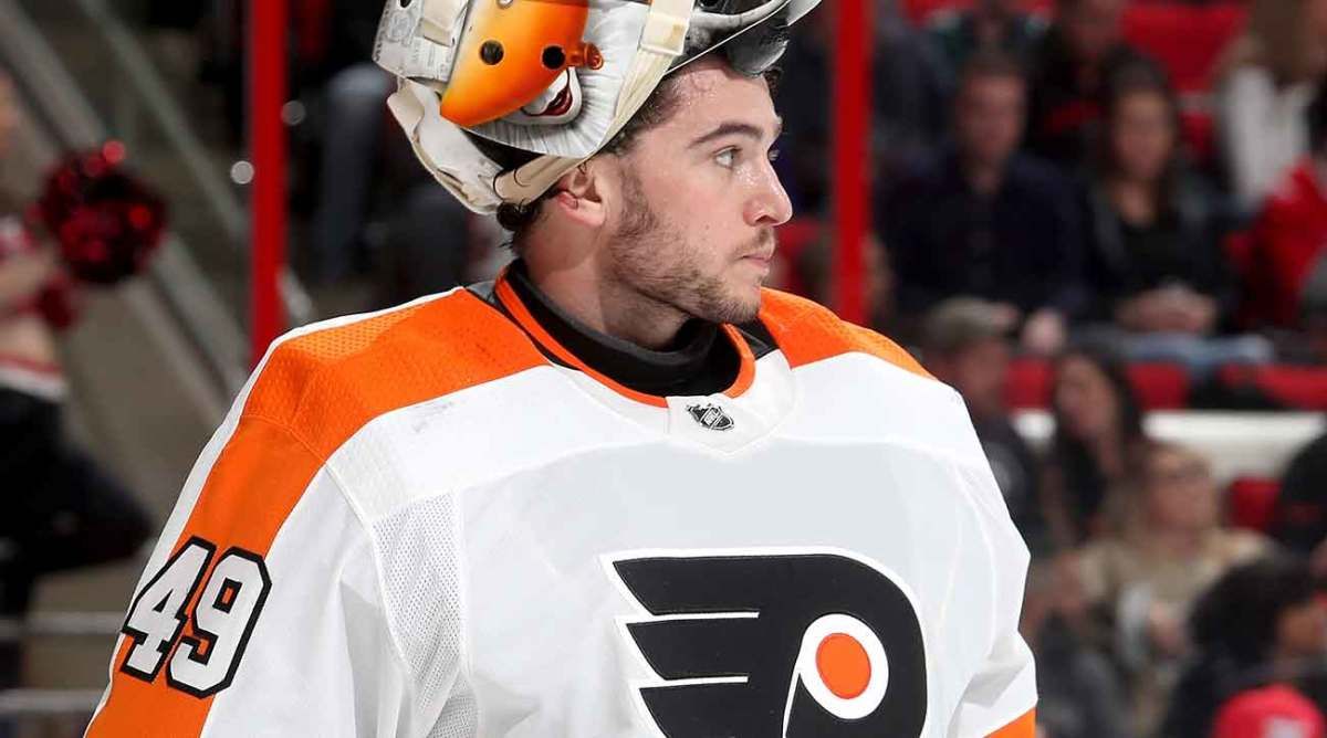 Alex Lyon Goalie s Mask A Tribute To The Sixth Sense Sports Illustrated