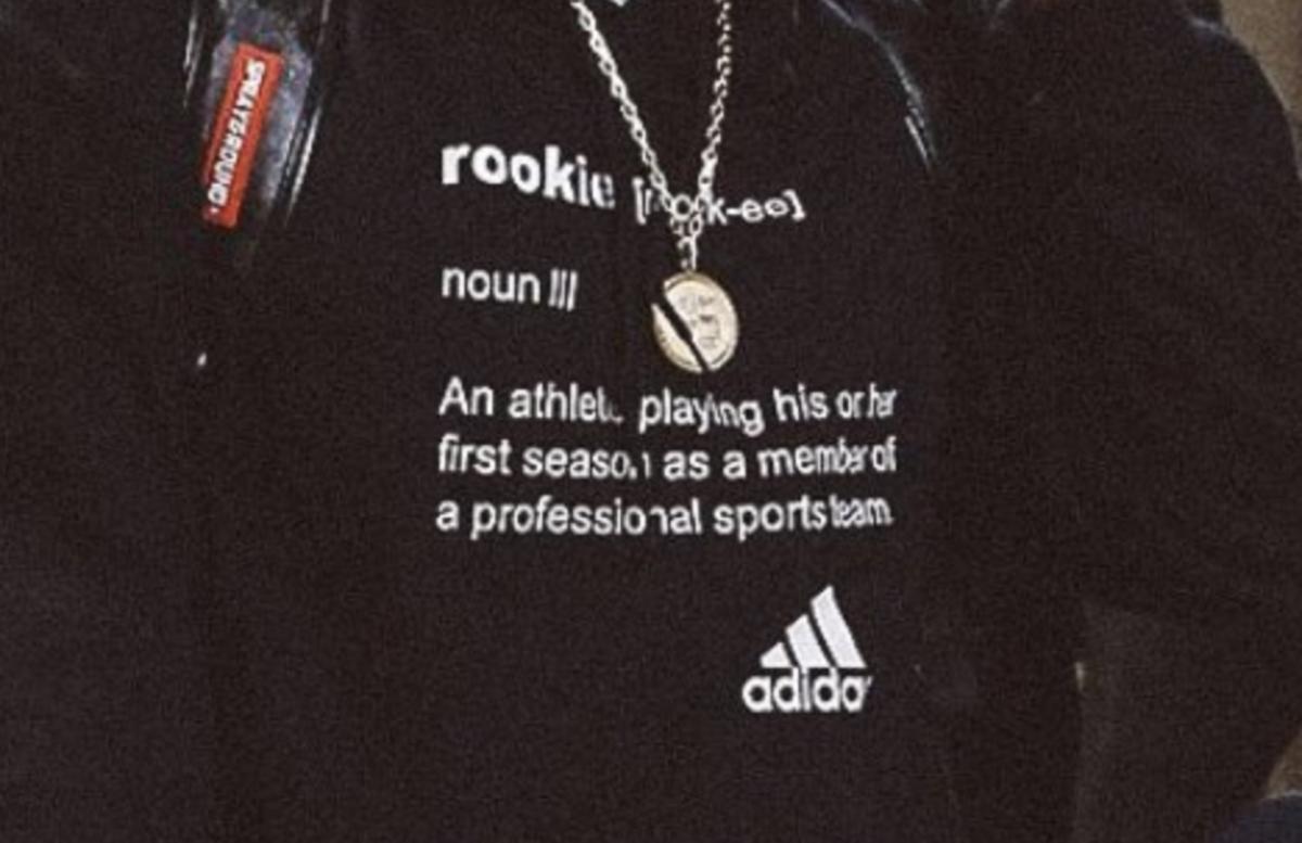 Donovan Mitchell's hoodie has a literal definition of rookie to throw shade  at Ben Simmons 