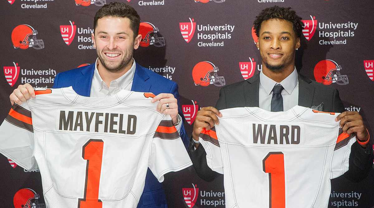 Baker Mayfield and Denzel Ward, the Browns' first-round draft picks.