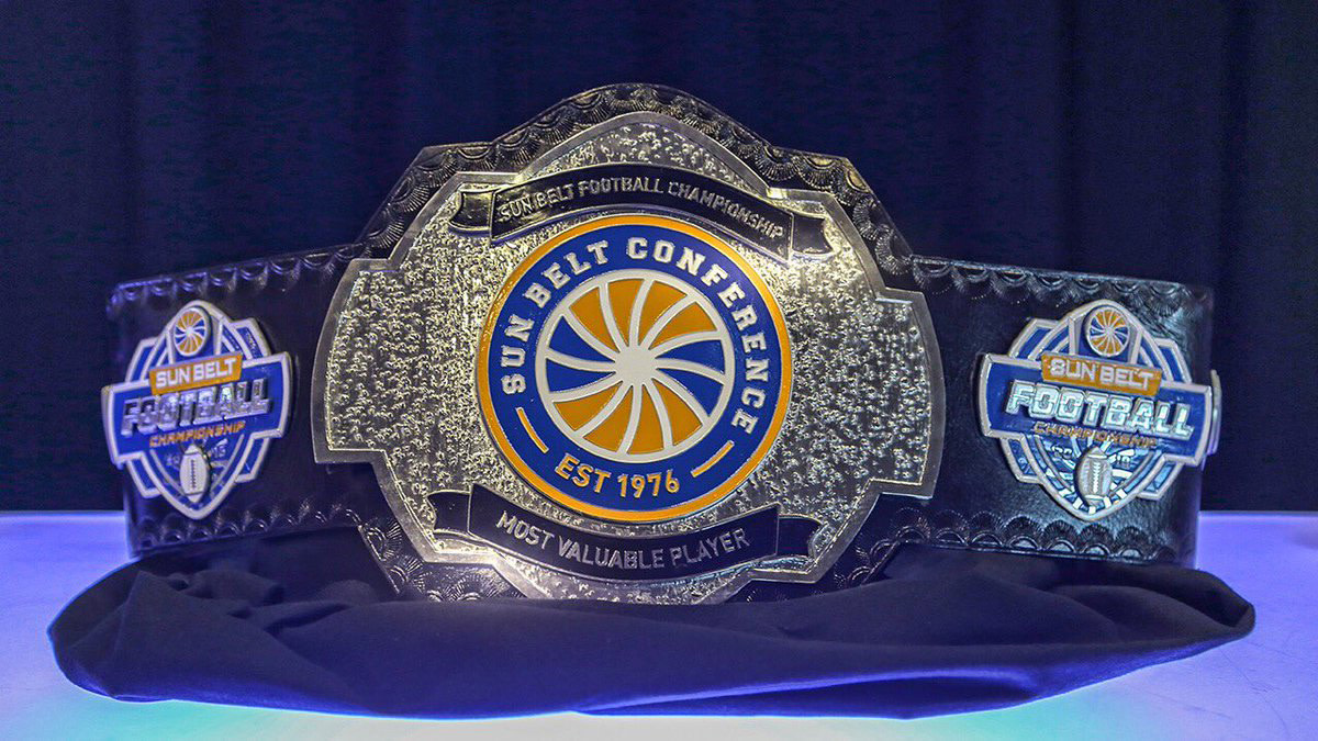 Sun Belt football championship belt awarded to title game MVP Sports