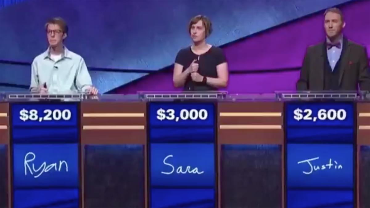 Jeopardy. Contestant. Jeopardy' contestant loses big due мем гиф. Contestant. Contestants game show.