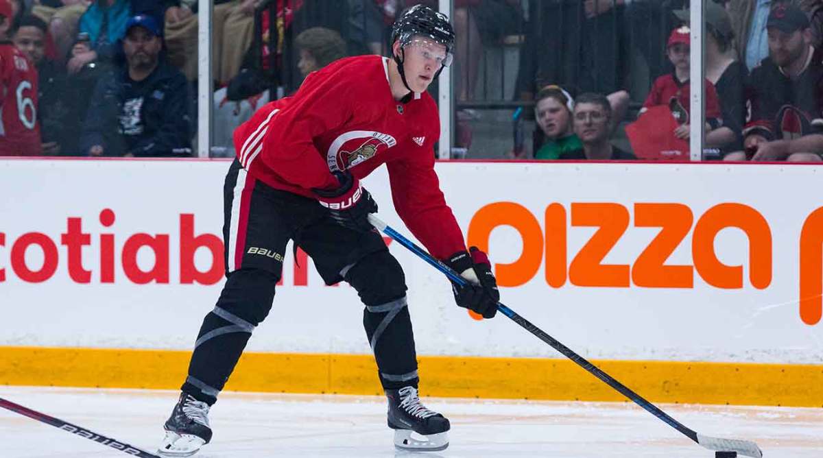 BRADY TKACHUK Ottawa Senators SIGNED Autographed Hockey Stick w/ COA Rookie