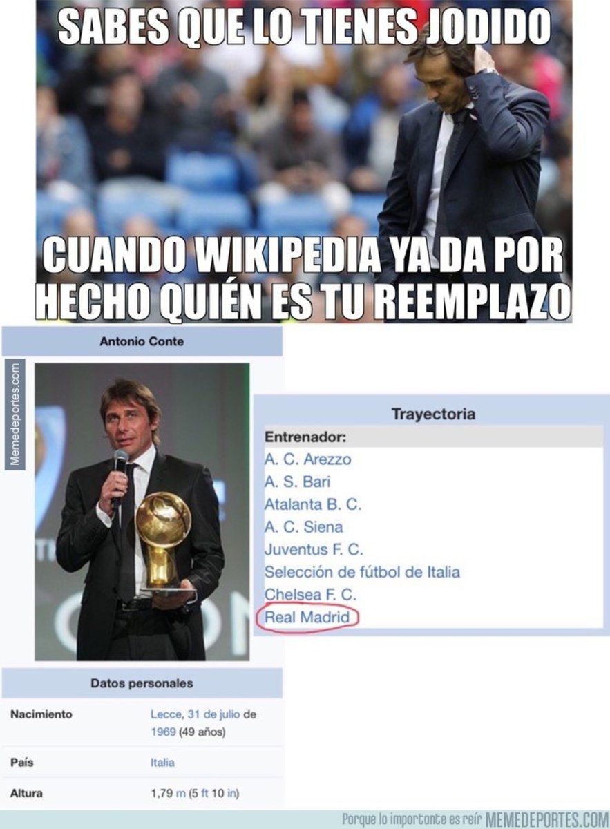 1053870 - Wikipedia dice que ContÃ© es el entrenador del Madrid