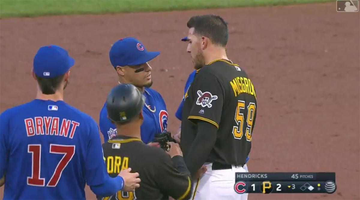 Cubs, Pirates benches clear Joe Musgrove, Javier Baez exchange