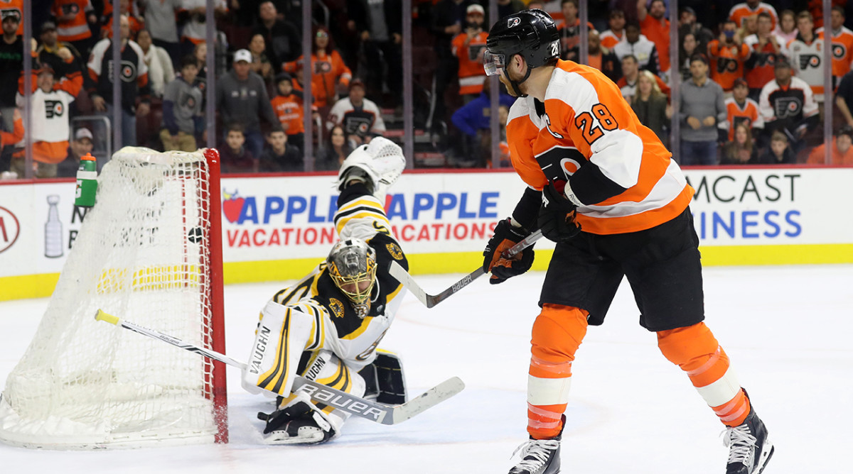 Claude Giroux MVP candidate scores GW goal vs,. Bruins Sports