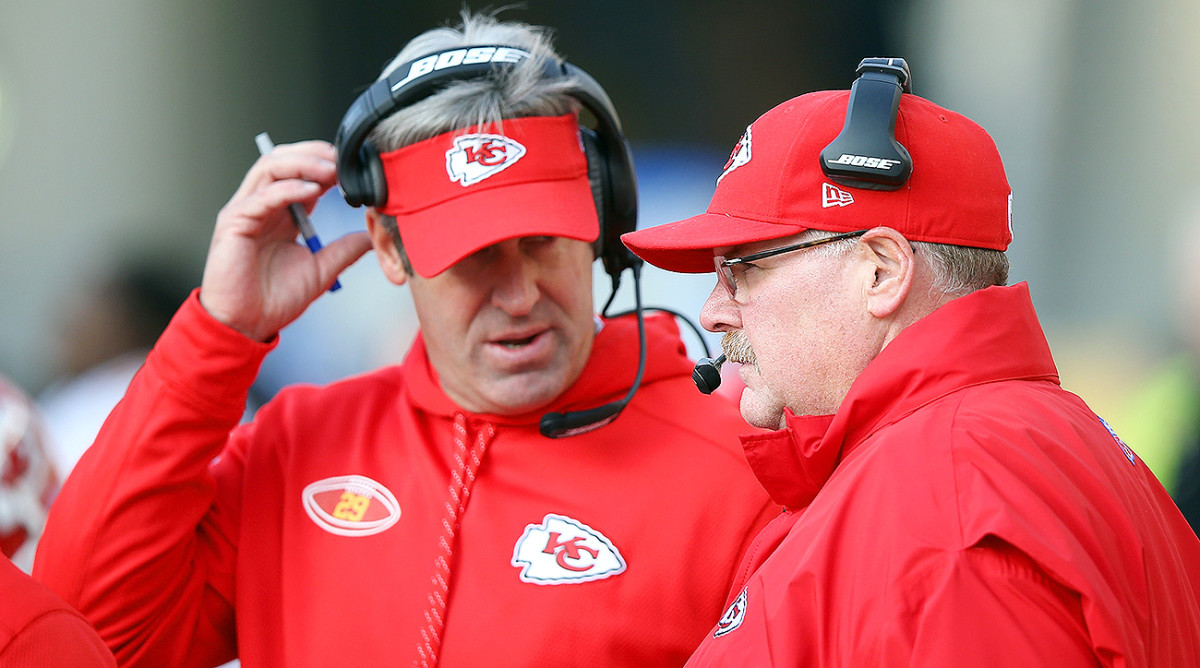 Doug Pederson, here during a Chiefs game in 2014, worked under Andy Reid with the Eagles from 2009-12 and with the Chiefs from 2013-15 before being hired as the Eagles head coach.