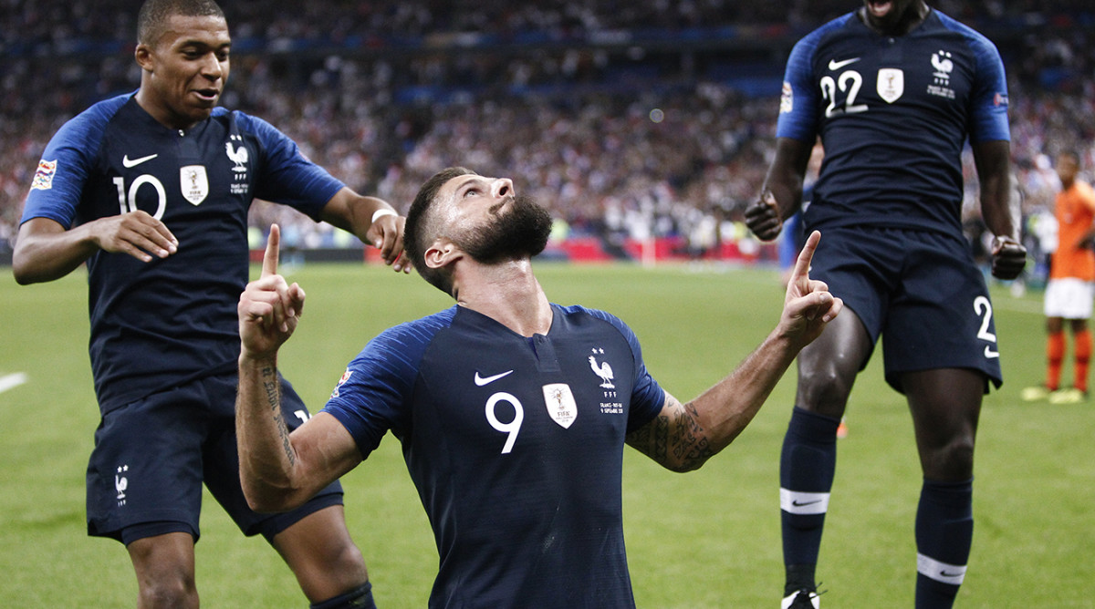 Mbappe, Giroud score as France beats Holland in UEFA Nation League ...