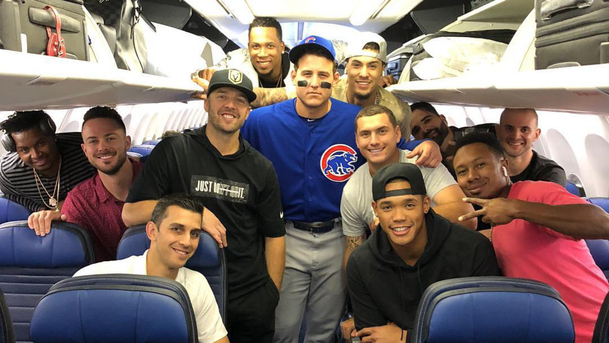 Cubs' Anthony Rizzo wears uniform on plane (photo) - Sports Illustrated
