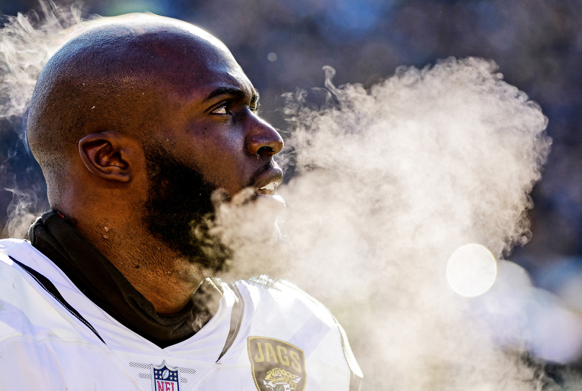 Jacksonville Jaguars RB Leonard Fournette in a game against the Pittburgh Steelers