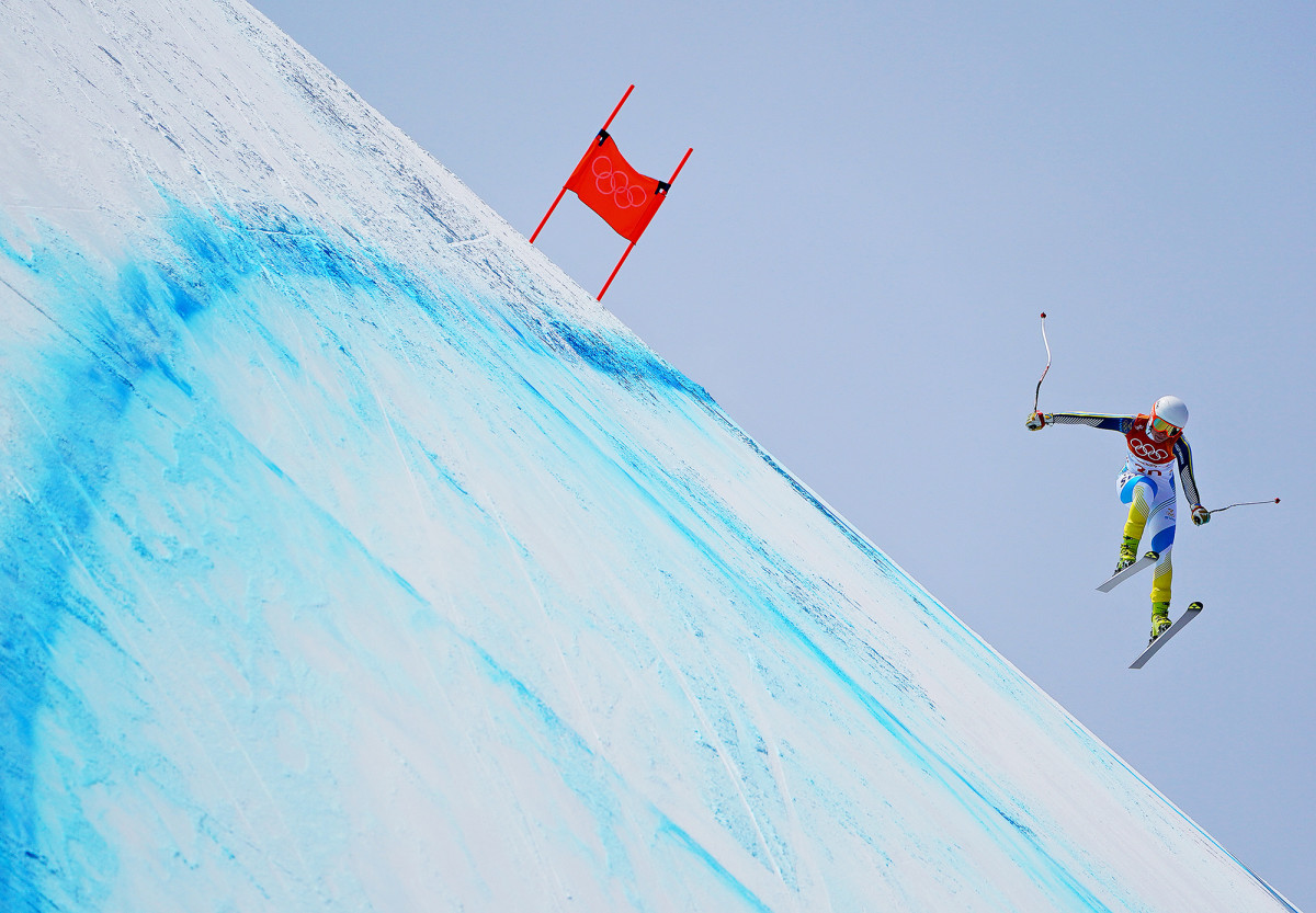 Lisa Hoernblad of Sweden in the women's downhill final at the PyeongChang 2018 Olympics.