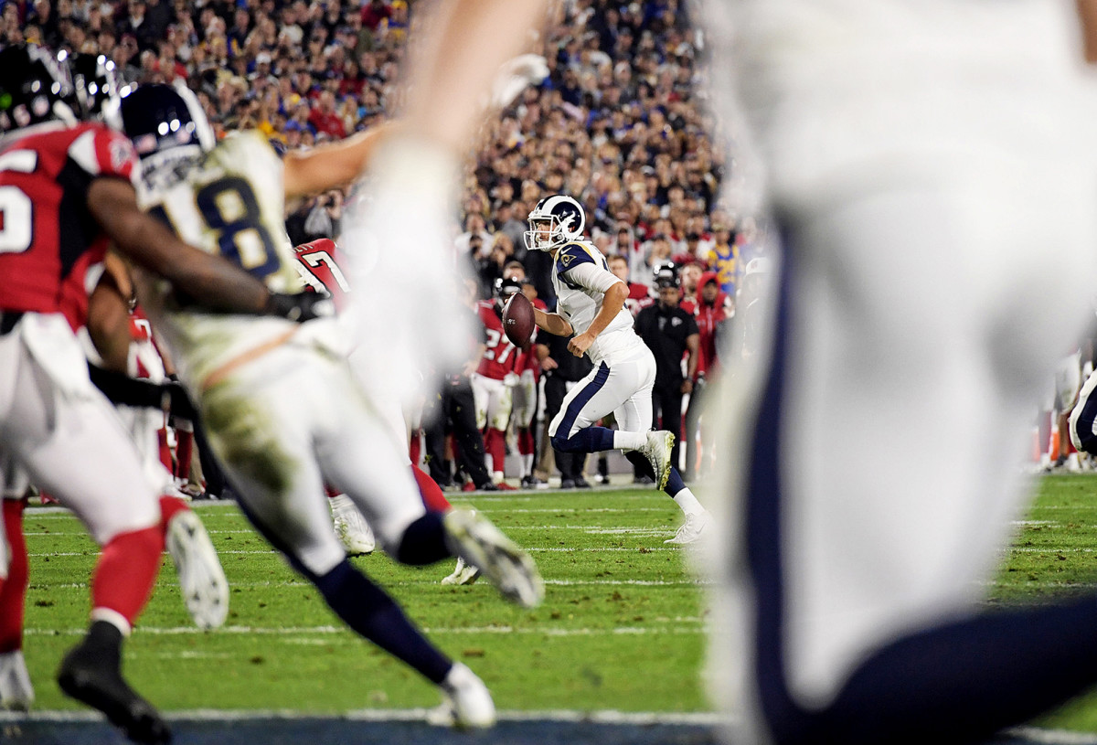 Los Angeles Rams QB Jared Goff vs the Atlanta Falcons