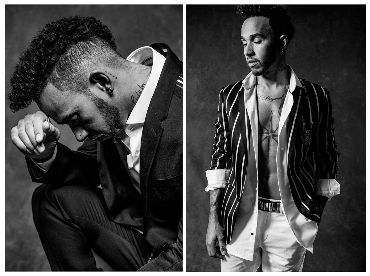 Lewis Hamilton poses for a portrait in New York City
