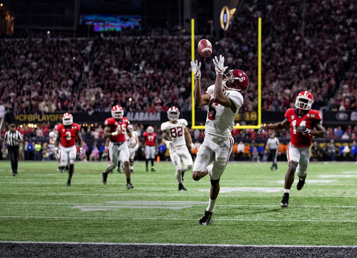 Alabama's DeVonta Smith at the 2018 College Football Championship vs. Georgia