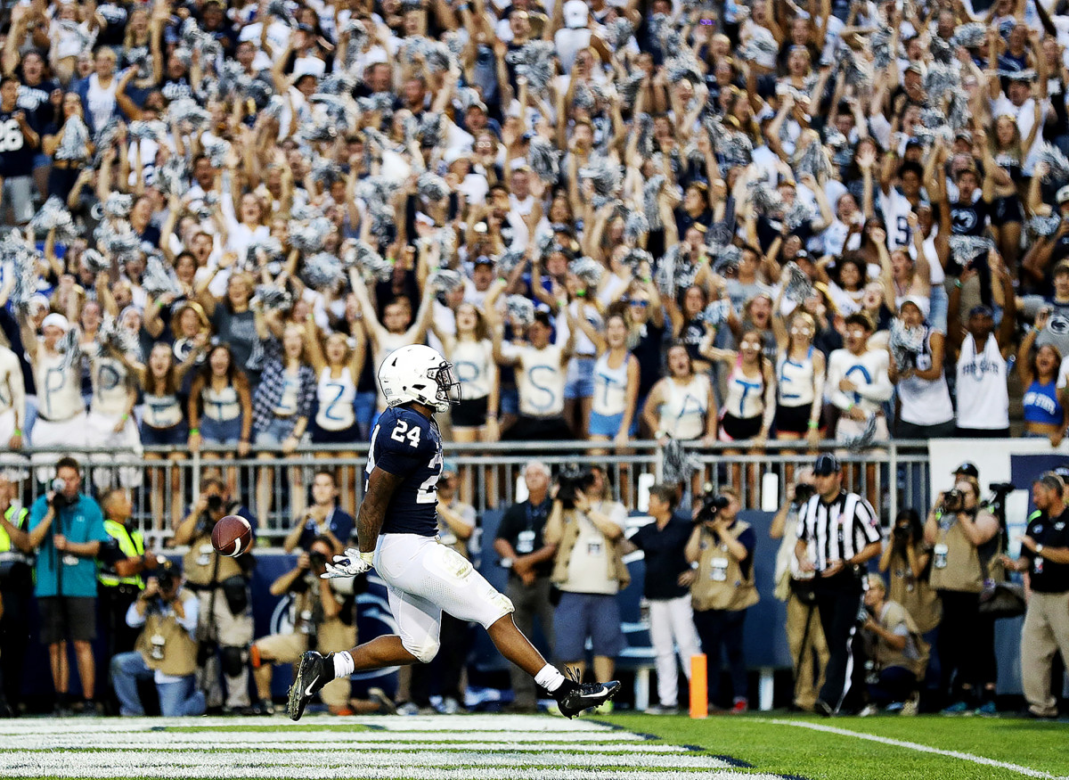 Penn State's Miles Sanders against Appalachian State at Beaver Stadium