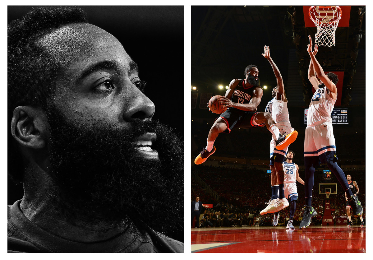 James Harden against the Minnesota Timberwolves in Game 5 of the playoffs