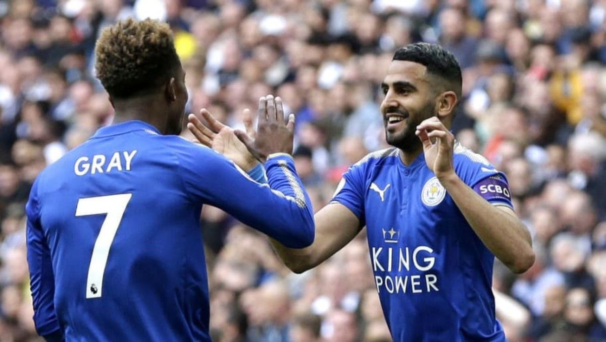 RIYAD MAHREZ LEICESTER CITY PERSONALLY SIGNED 12X8