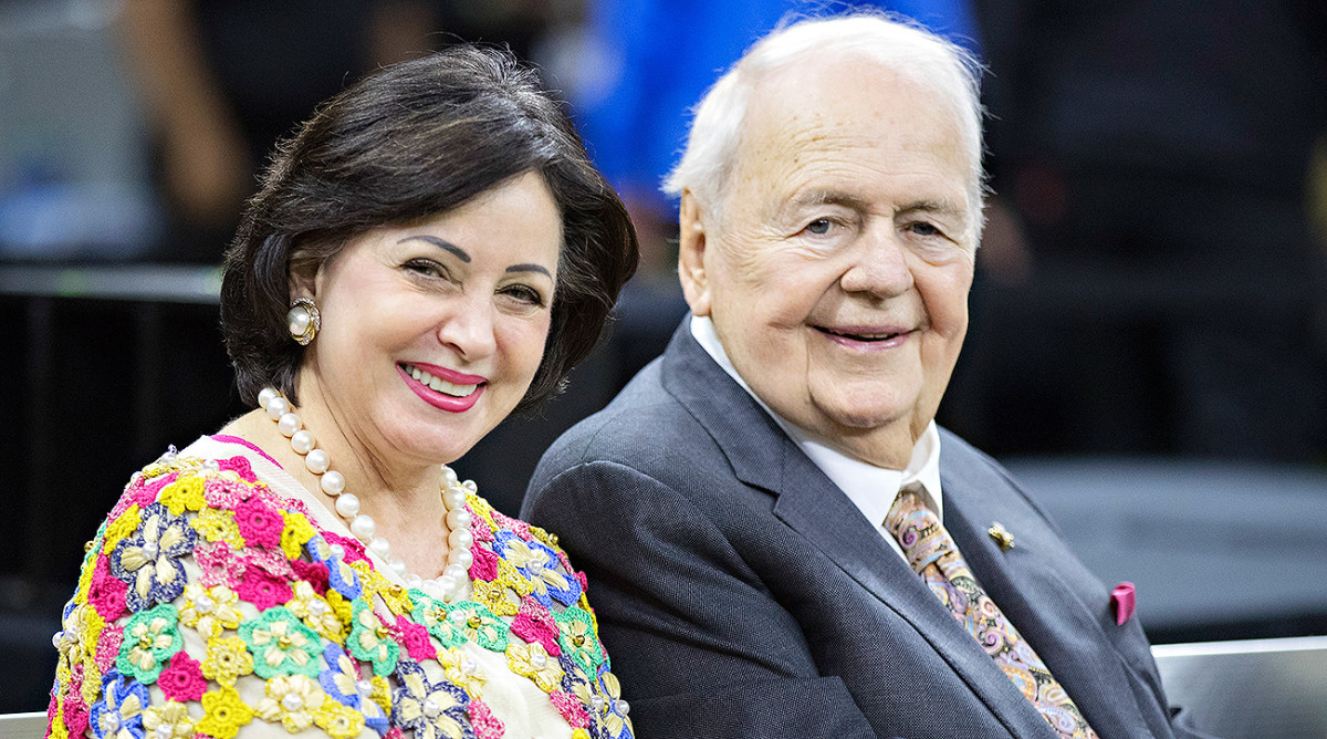 Tom Benson and his wife Gayle.