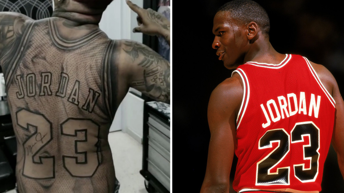 extra mustard,michael jordan back tattoo,NBA,mj back tattoo,Michael Jordan...