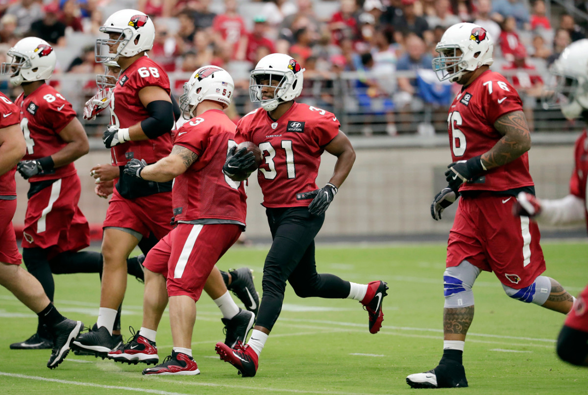 David Johnson led the NFL last season with 2,118 yards from scrimmage.