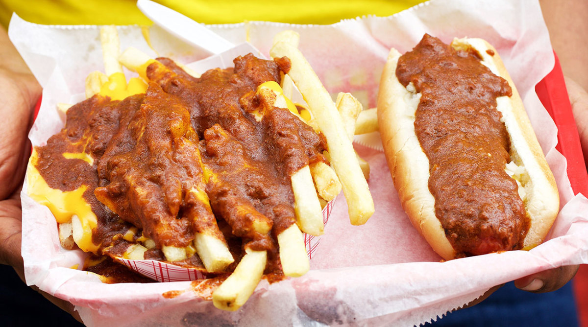 Ben's Chili Bowl original half smoke. 