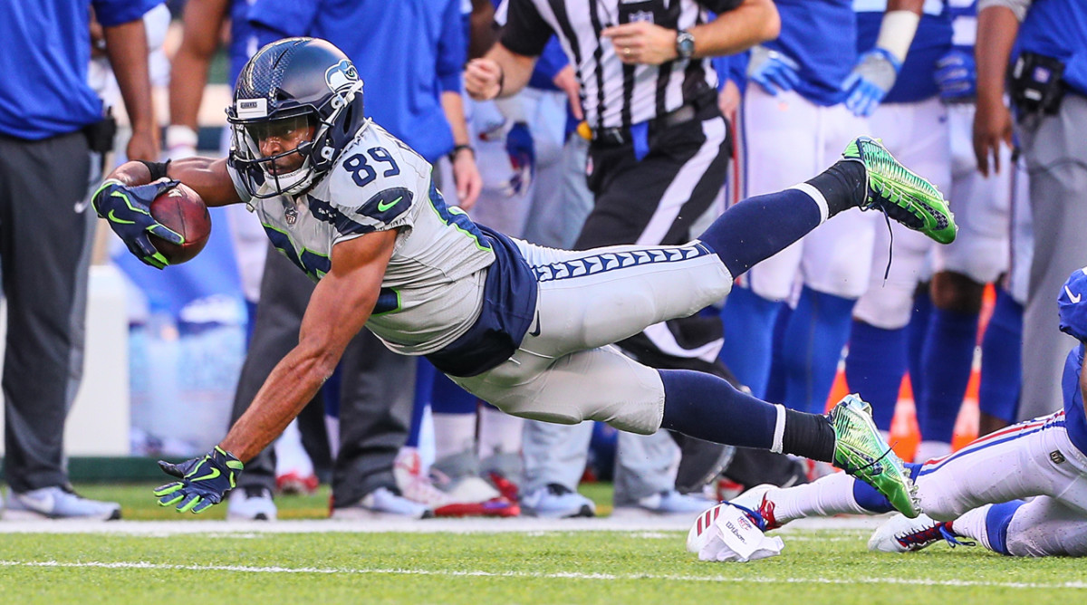 Doug Baldwin had nine catches for 92 yards and a touchdown in the Seahawks’ 24-7 win over the Giants on Sunday.