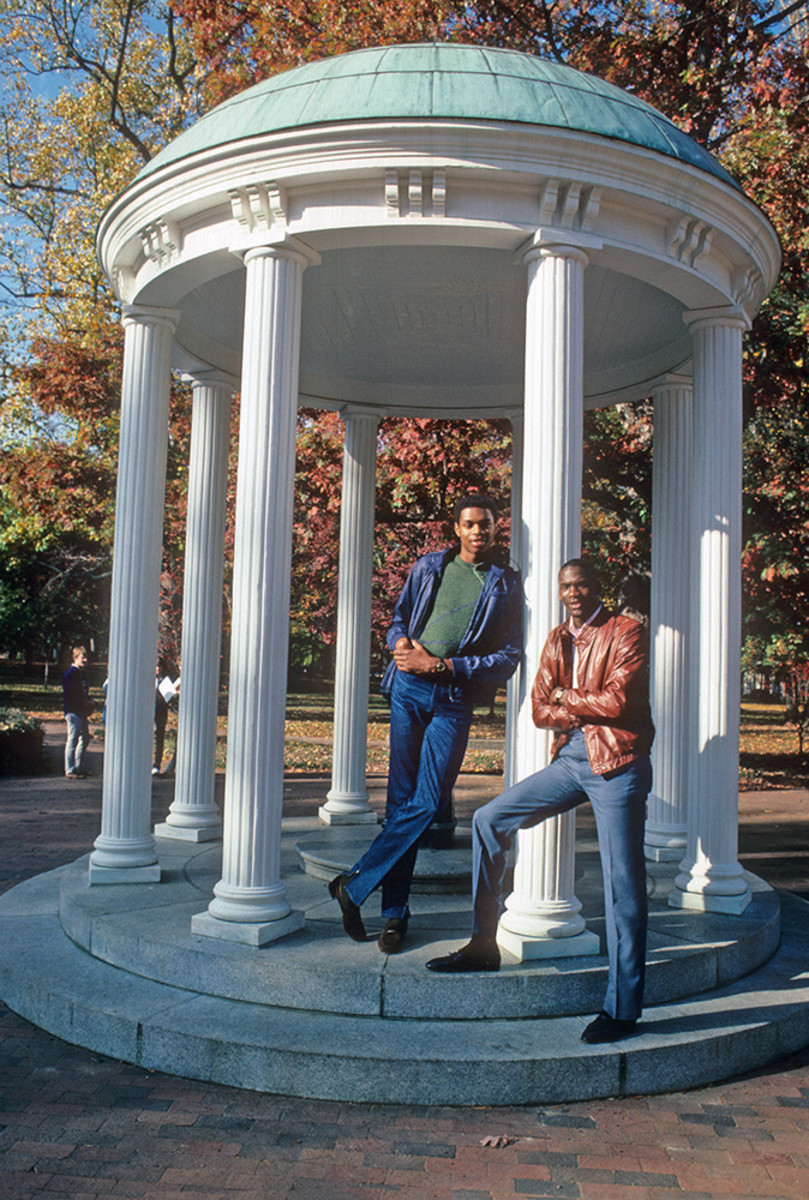Sam Perkins and Michael Jordan at UNC campus - Sports Illustrated