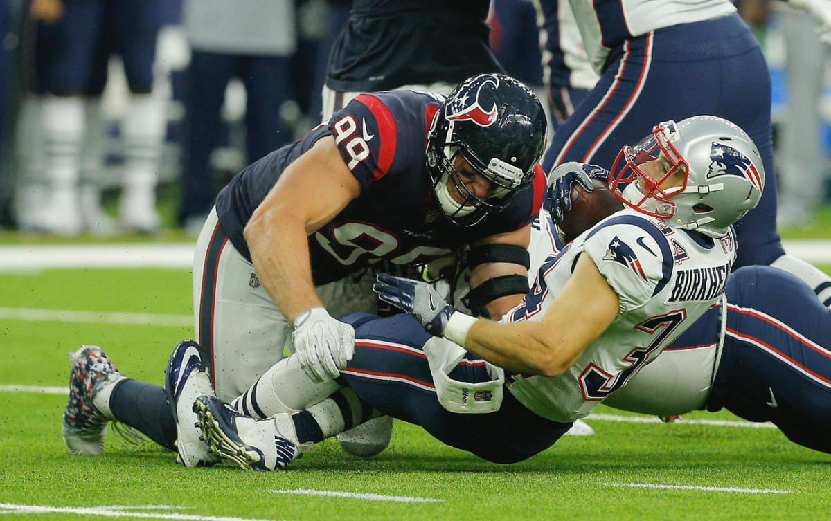 J.J. Watt made his presence felt during the Patriots-Texans preseason game on Saturday. 