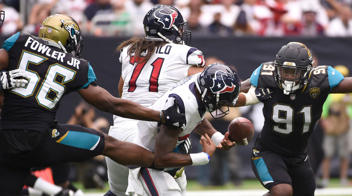 The Jacksonville Jaguars, led by their defense, earned Week 1's biggest upset.