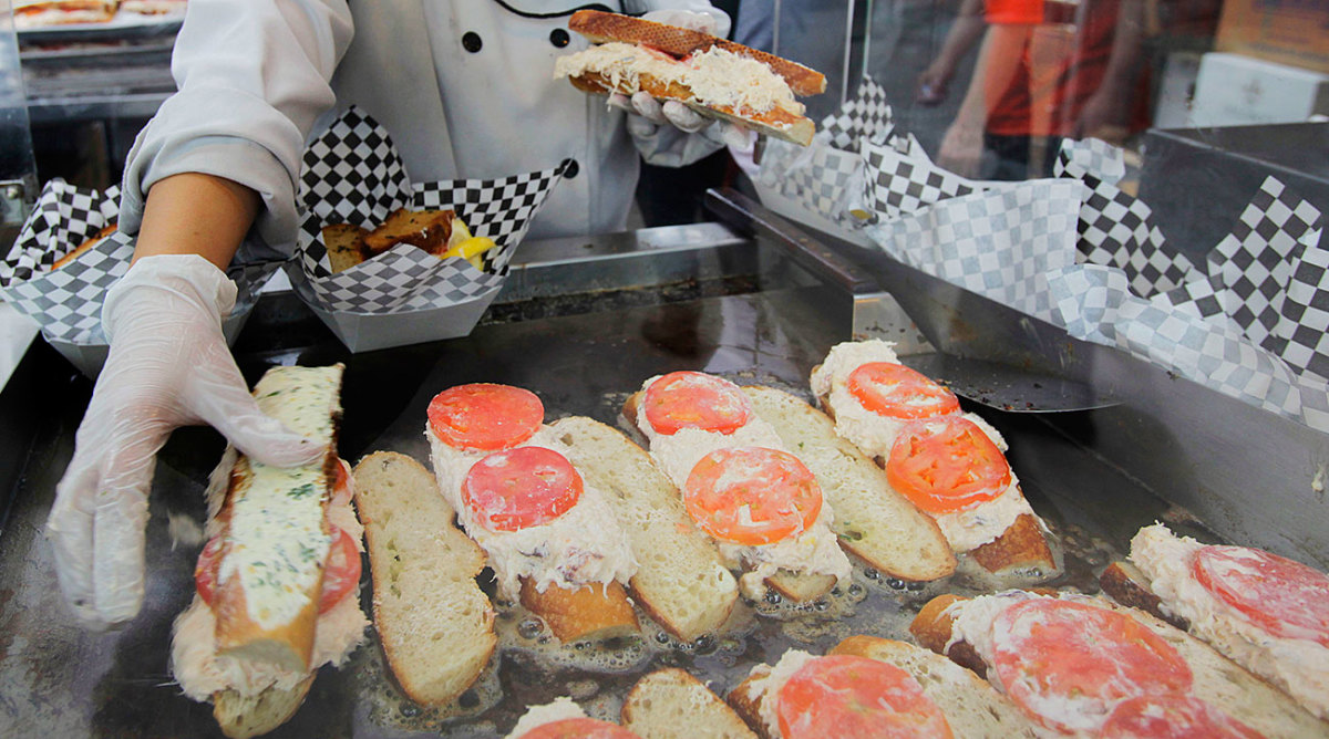 Crab sandwiches from AT&T Park. 