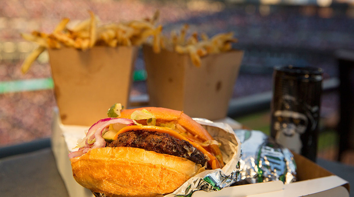 Burgers from Coors Field. 