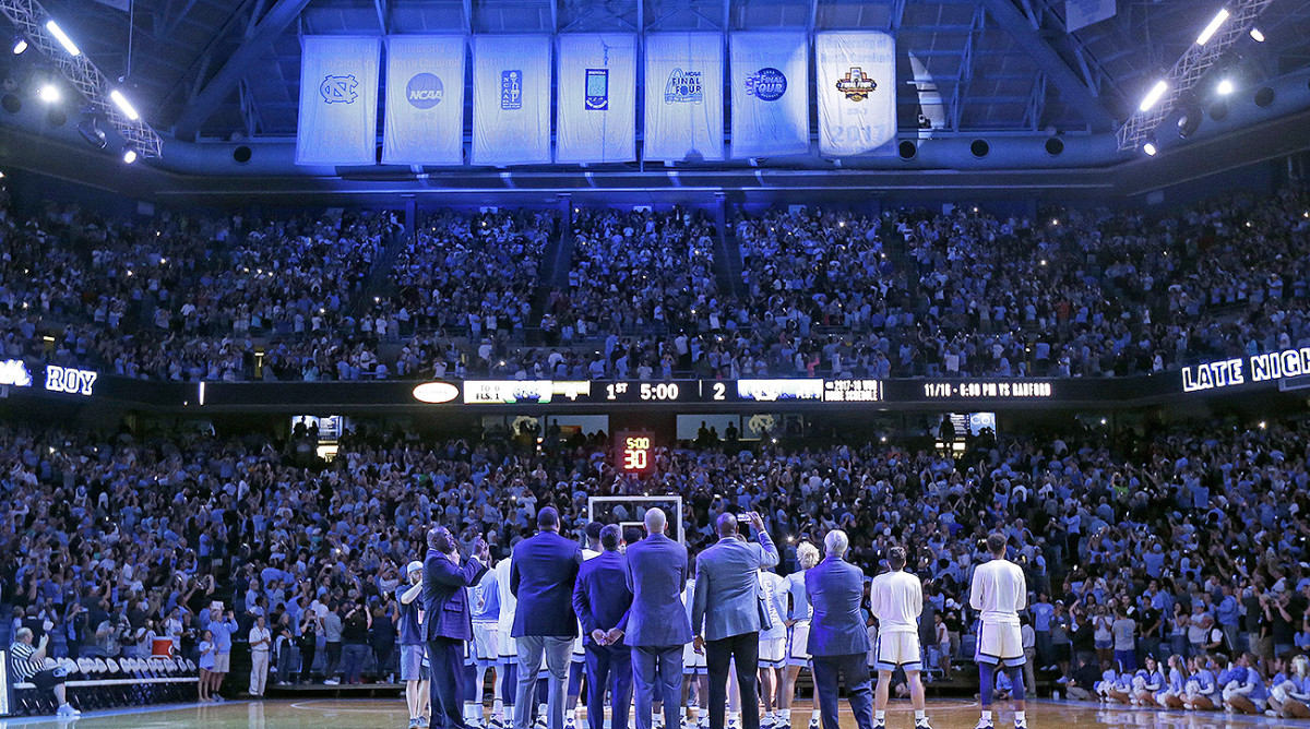 UNC basketball unveils 2017 national title banner Sports Illustrated