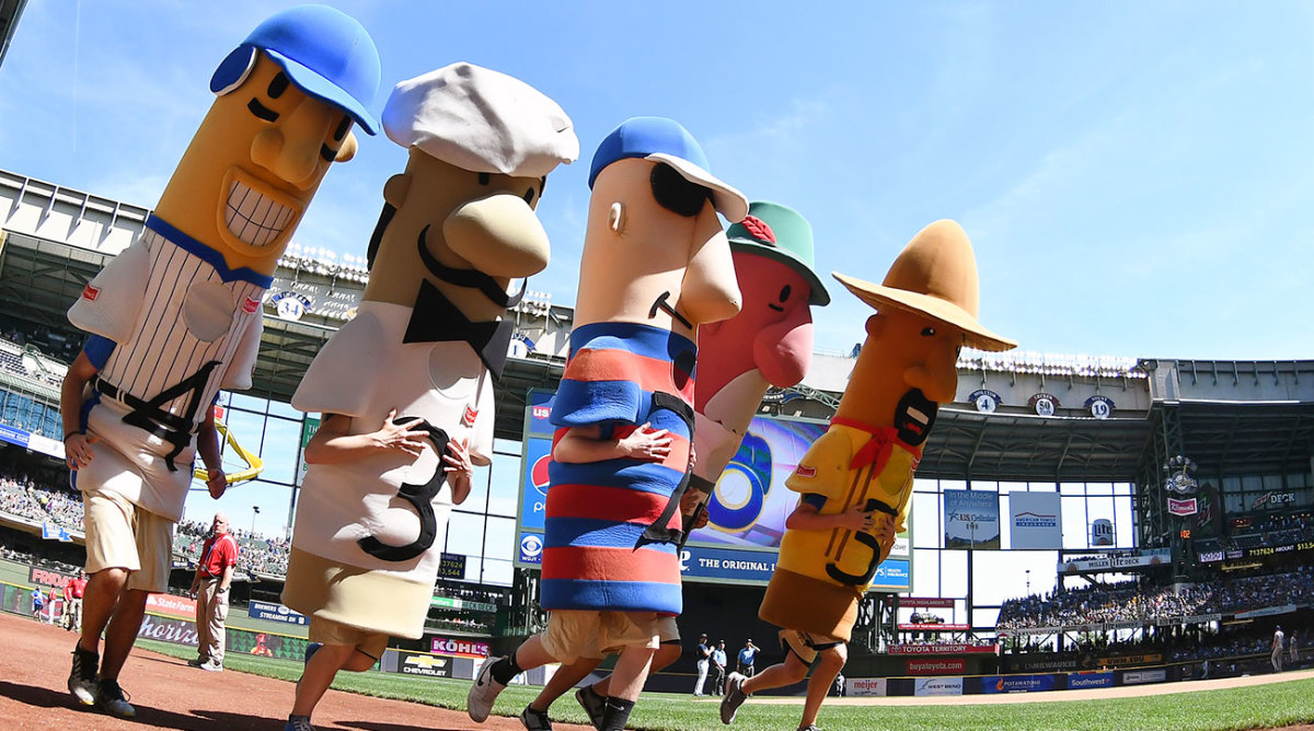The famous Racing Sausages at Miller Park.