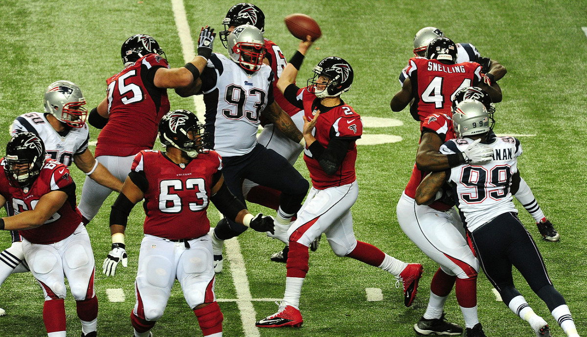 The Pats and Falcons haven’t played since a Sept. 29, 2013, meeting at the Georgia Dome.