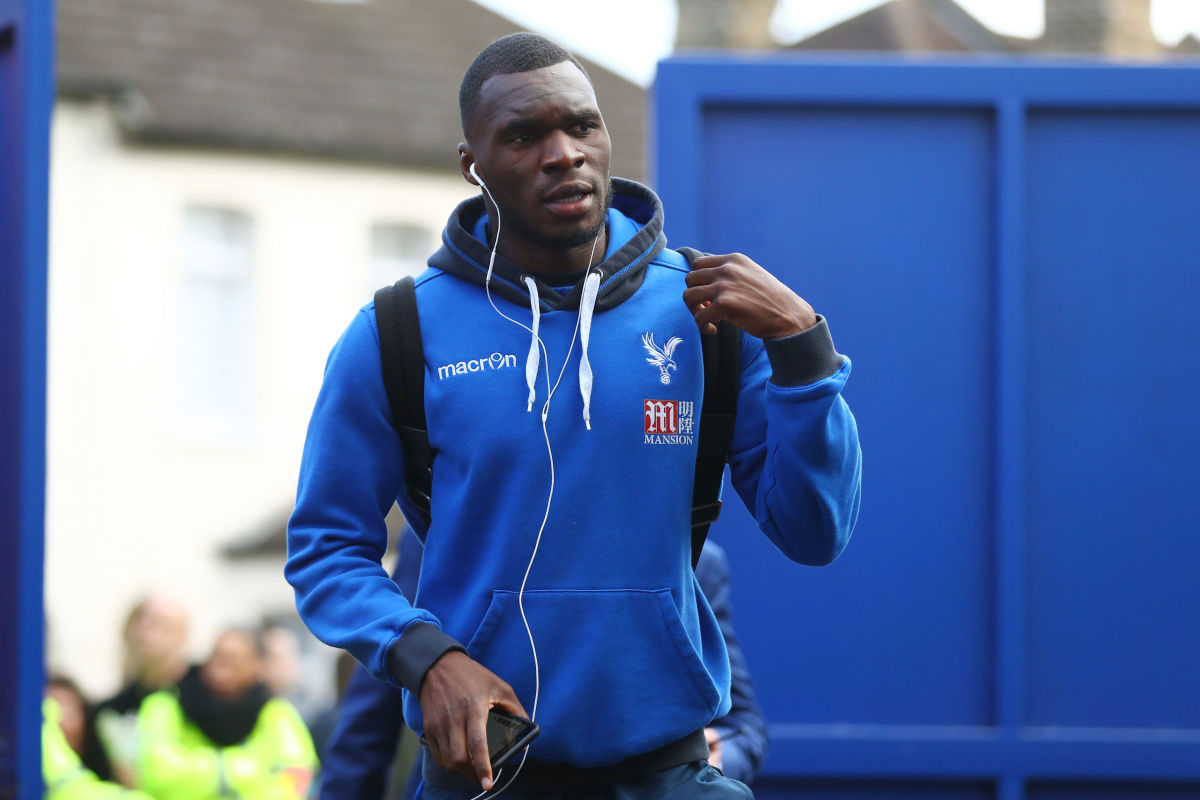 LONDON, ENGLAND - APRIL 26:  Christian Benteke of Crystal Palace arrives prior to the Premier League match between Crystal Palace and Tottenham Hotspur at Selhurst Park on April 26, 2017 in London, England.  (Photo by Clive Rose/Getty Images)