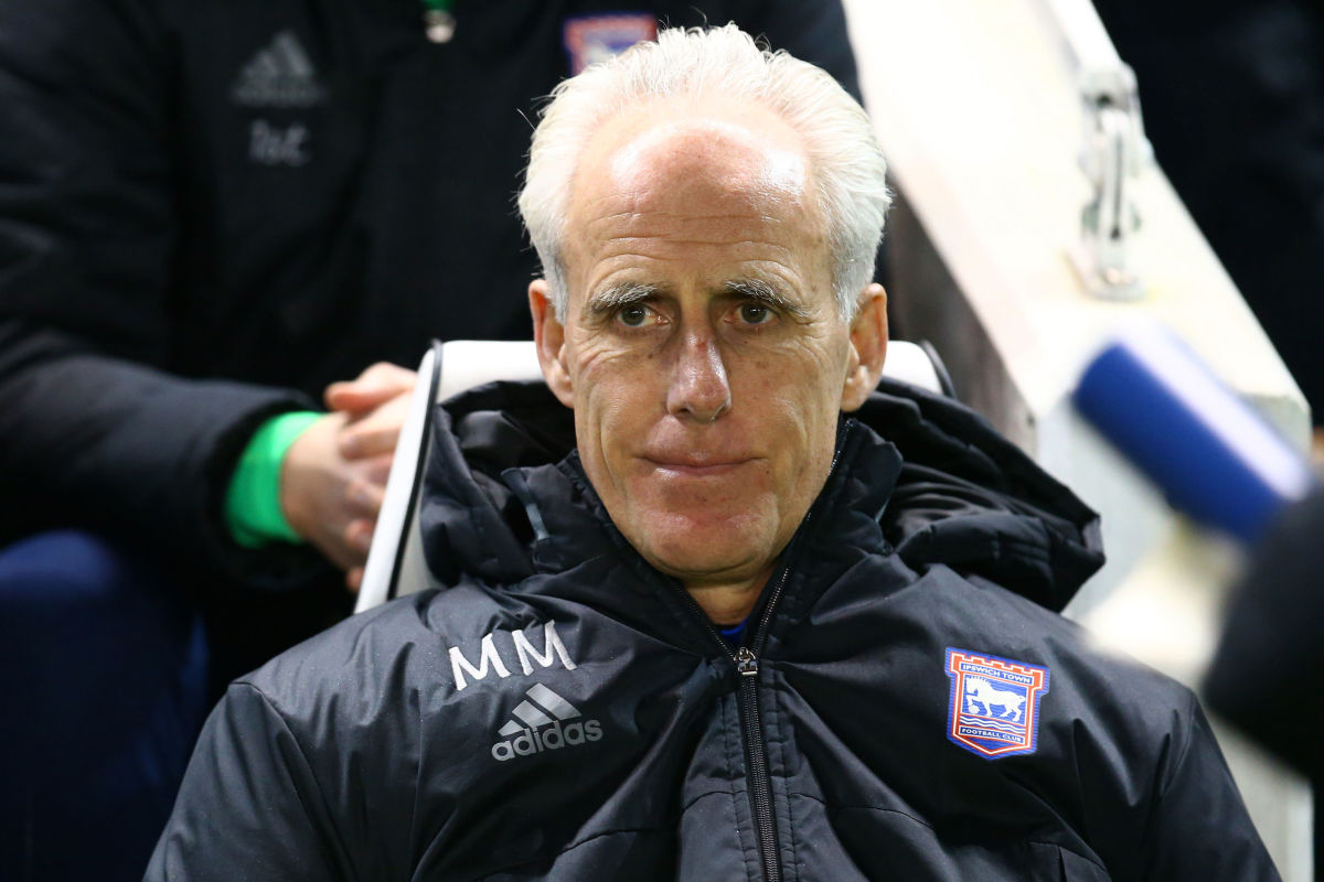 BRIGHTON, ENGLAND - FEBRUARY 14:  Mick McCarthy, manager of Ipswich Town looks on before the Sky Bet Championship match between Brighton & Hove Albion and Ipswich Town at Amex Stadium on February 14, 2017 in Brighton, England.  (Photo by Charlie Crowhurst/Getty Images)