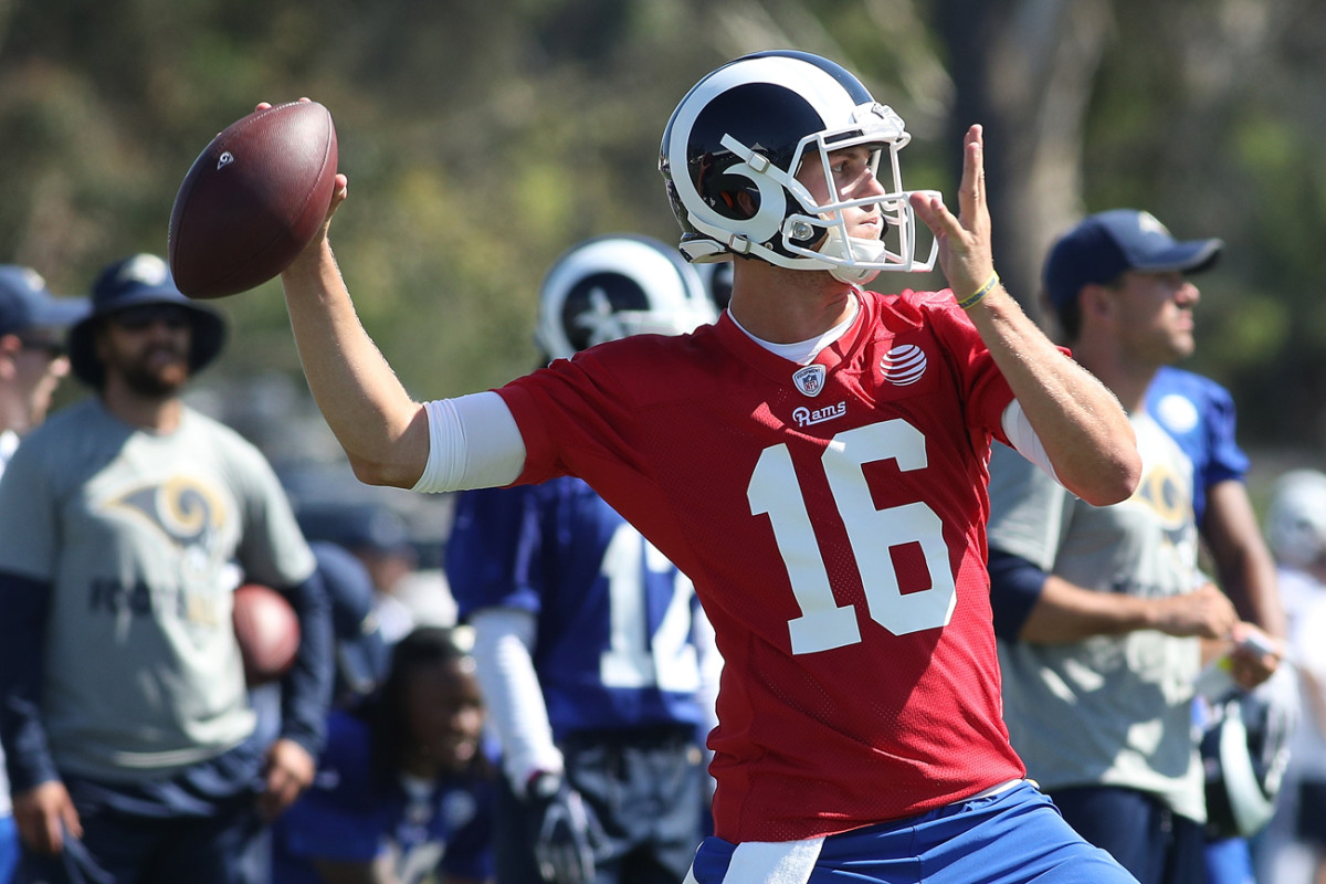 In his second season, Jared Goff enters Rams camp as the starting quarterback.