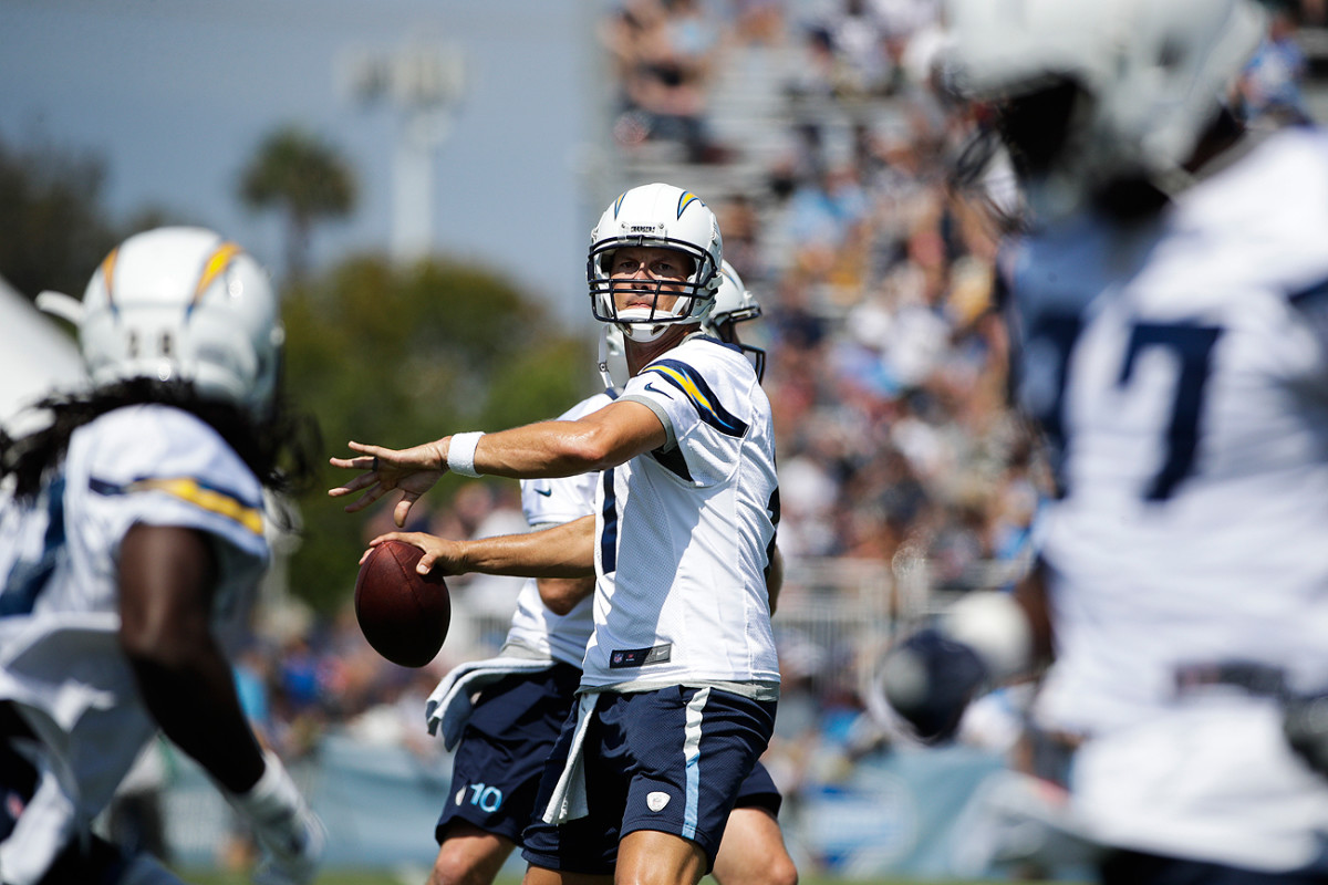 Philip Rivers and the Chargers opened training camp in Costa Mesa, Calif., on Sunday.